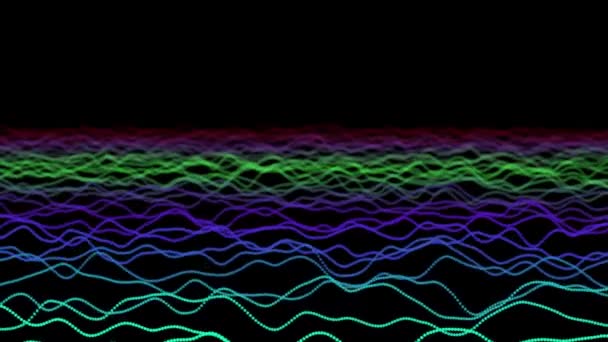 线条波 线条波纹 大理石 彩色线条波的背景 美丽的液体艺术3D摘要设计多彩的线条运动视频 — 图库视频影像
