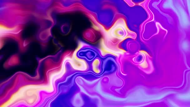 Фиолетовый Цвет Сверкает Цифровым Потоком Жидкости Шинный Дымный Цвет Окрашенная — стоковое видео