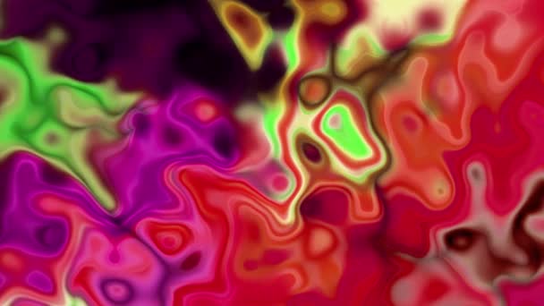 Flujo Líquido Digital Brillante Color Mixto Color Brillante Ahumado Abstracto — Vídeo de stock