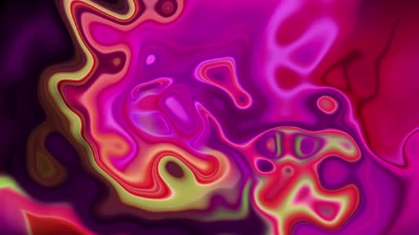 Смешанный Цвет Блестит Цифровой Поток Жидкости Шинный Дымный Цвет Окрашенная — стоковое видео