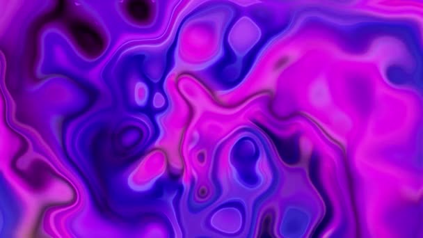 Flusso Liquido Digitale Lucido Colore Viola Colore Lucido Fumoso Astratto — Video Stock