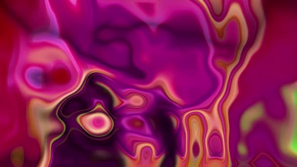 Mixed Color Shiny Digital Liquid Flow Shiny Smoky Color Abstract — Stock Video