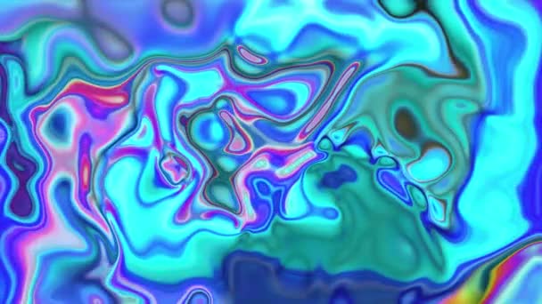 Flusso Liquido Digitale Lucido Colore Misto Colore Lucido Fumoso Astratto — Video Stock