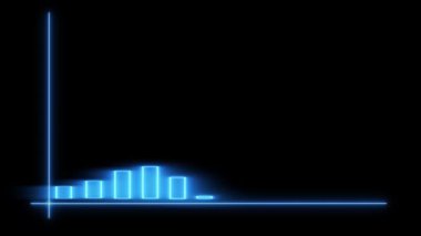 İş grafiği çubuğu büyüme raporu animasyon oku büyüme iş konsepti 4k çözünürlük üzerinde. Parlak başarı grafiği animasyonu .