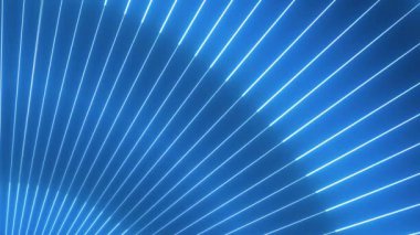 Parlak mavi ışınlar ve parlayan çizgiler hareket çizgisi arkaplanı ile soyut renkli arkaplan..