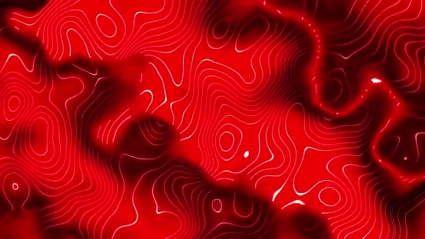 Rode Golven Textuur Bewegen Achtergrond Vlam Licht Naadloze Gloeiende Abstracte — Stockvideo