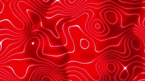 Текстура Червоних Хвиль Рухається Фоні Спалахує Світло Безшовний Світловий Абстрактний — стокове відео
