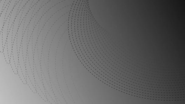抽象的な白いカラフルな幾何学アニメーションのリボン ラインは多彩な抽象的な螺旋形幾何学的なラインで隔離しました 引用スワール ラインアニメーション — ストック動画