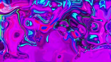 Soyut renklendirilmiş sıvı boya dalgası. Görsel yanılsamayla soyut parlak arkaplan ve sıvı etki hareket 45 'liği.