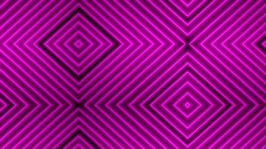 Parlayan neon ışıkları parlak renkli, renksiz, parlak ışık çizgisi teknolojisi arka planı, parlayan neon çokgenlerin video animasyonu soyut arka plan 45 'liği.