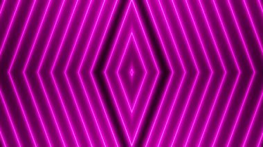 Parlayan neon ışıkları parlak renkli, renksiz, parlak ışık çizgisi teknolojisi arka planı, parlayan neon çokgenlerin video animasyonu soyut arka plan 45 'liği.