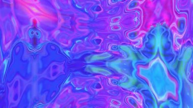 Soyut renklendirilmiş sıvı boya dalgası. Görsel yanılsamayla soyut parlak arkaplan ve sıvı etki hareket 45 'liği.