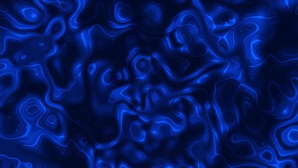 Astratto Sfondo Colore Blu Con Illusione Visiva Onda Effetto Liquido — Video Stock