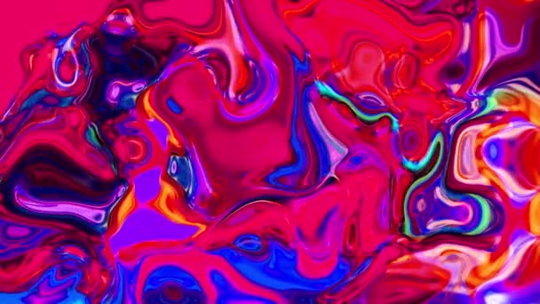 Абстрактный Яркий Фон Визуальной Иллюзией Движением Волновой Жидкости Жидкая Краска — стоковое видео