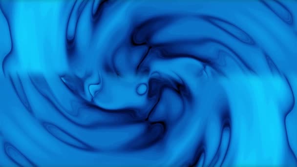Animación Fluida Tinta Líquida Color Azul Flujo Líquido Color Azul — Vídeos de Stock