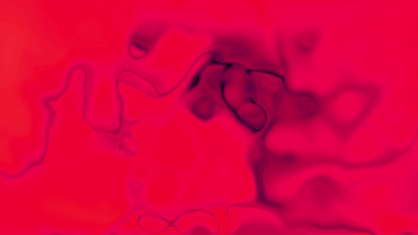 红色梯度抽象背景液体效果 潮流彩绘抽象波浪动画 抽象水红色运动图案液体 波浪丝液体闪光运动纹理烟熏背景 — 图库视频影像