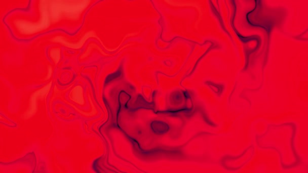 Effet Liquide Abstrait Dégradé Rouge Animation Ondulée Abstraite Colorée Mode — Video