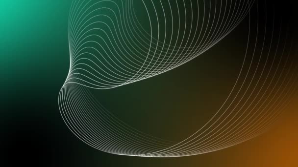 Abstracte Lijn Beweging Achtergrond Artistieke Geometrische Lijn Met Kleurrijke Helling — Stockvideo