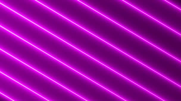 Neonová Světla Zářící Futuristický Trendy Barevné Bezešvé Neonové Světlo Line — Stock video