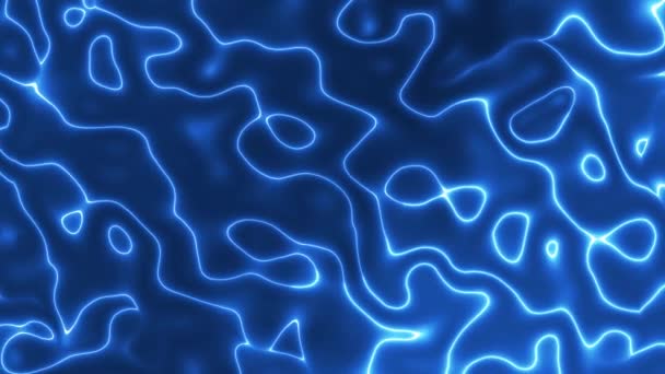青い抽象的な背景液体効果 流行の多彩な抽象的な波動アニメーション 抽象的な水色の動きのパターン 波状の絹の流動の光沢のある動きの質の背景 — ストック動画