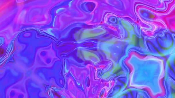 Абстрактный Яркий Фон Визуальной Иллюзией Движением Волновой Жидкости — стоковое видео