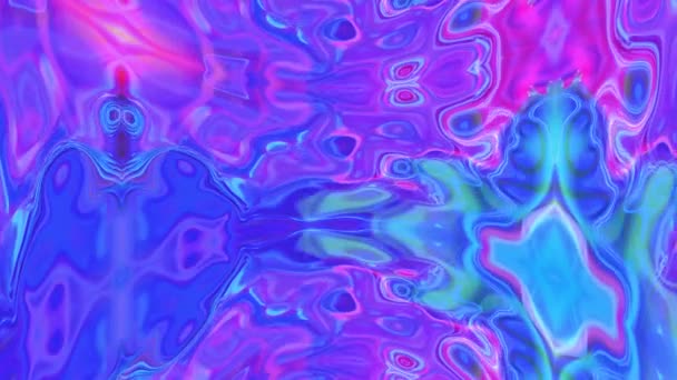 Astratto Colorato Liquido Vernice Wave Abstract Sfondo Luminoso Con Illusione — Video Stock