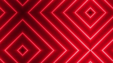 Parlayan neon ışıkları parlak renkli, renksiz, parlak ışık çizgisi teknolojisi arka planı, parlayan neon çokgenlerin video animasyonu soyut arka plan 45 'liği.