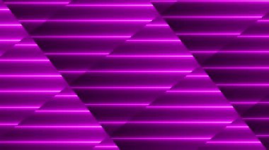 Parlayan neon ışıkları parlak renkli, renksiz, parlak ışık çizgisi teknolojisi arka planı, parlayan neon çokgenlerin video animasyonu soyut arka plan 45 'liği.