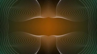 Rengarenk arkaplanı olan geometrik çizgi hareketi, geometrik soyutlamanın perspektifleri. Renkli gradyan arkaplan ile farklı şekil çizgisi.