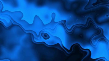 Görsel yanılsama ve dalga etkisi hareketli 4k ile soyut mavi & siyah arkaplan