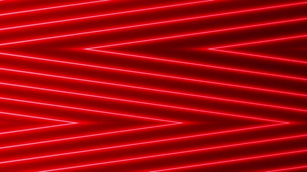 Neonlichter Glühende Futuristische Trendige Bunte Nahtlose Neon Light Line Technologie — Stockvideo