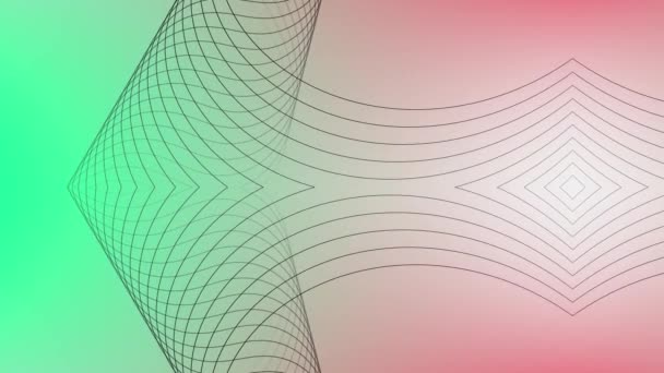 다채로운 기하학적 기하학적 추상화의 관점과 기하학적 다채로운 그라디언트 배경을 — 비디오