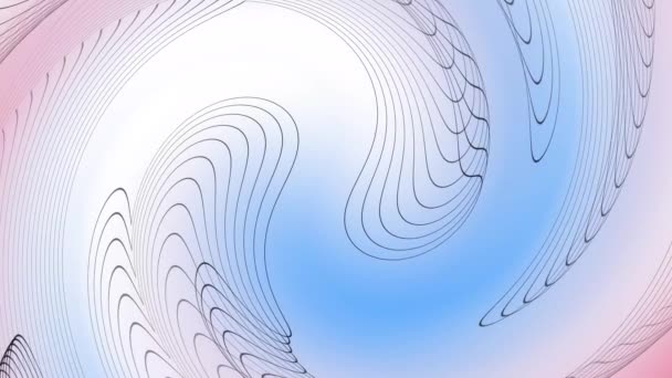 Geometrický Pohyb Linie Barevným Gradientem Pozadí Perspektivy Geometrické Abstrakce Jiný — Stock video