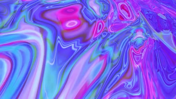 Astratto Colorato Liquido Vernice Wave Abstract Sfondo Luminoso Con Illusione — Video Stock