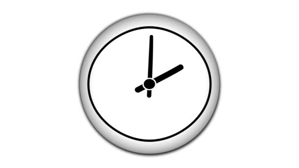 Время Истекает Секундомер Анимированный Значок Часы Движущимися Стрелами Анимация Часов — стоковое видео