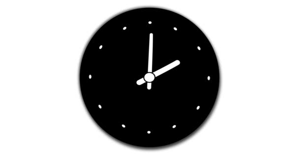 Klok Tijd Verstrijken Stopwatch Geanimeerd Pictogram Klok Met Bewegende Pijlen — Stockvideo