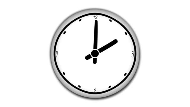 Χρονική Λήξη Ρολογιού Κινούμενο Εικονίδιο Χρονόμετρου Ρολόι Κινούμενα Βέλη Απομόνωσε — Αρχείο Βίντεο
