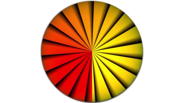 Naranja Esfera Color Girando Animación Línea Rayas Color Naranja Adjuntar — Vídeos de Stock