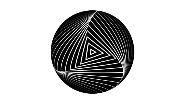 Sphère Colorée Abstraite Déplaçant Sur Blanc Sphère Colorée Abstraite Déplaçant — Video