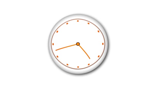 Tiempo Animación Reloj Lapso Sobre Fondo Blanco Reloj Moderno Vídeo — Vídeos de Stock