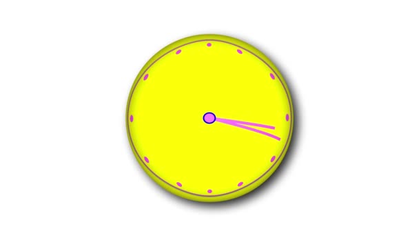 Tiempo Animación Reloj Lapso Sobre Fondo Blanco Reloj Moderno Vídeo — Vídeo de stock