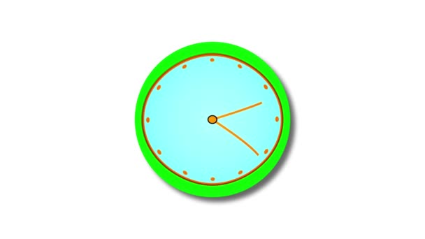 Time Lapse Animation Horloge Sur Fond Blanc Horloge Moderne Vidéo — Video