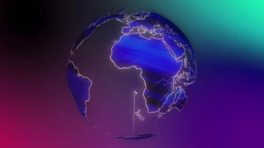 Radar ekranı, dijital teknolojisi olan bir nesneyi arıyor. Fütürist yazılım taranıyor. İşaretleyici ve gösterge hareket ediyor 