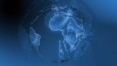 Radar ekranı, dijital teknolojisi olan bir nesneyi arıyor. Fütürist yazılım taranıyor. İşaretleyici ve gösterge hareket ediyor 