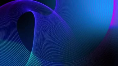 Fütürist renkli tel çerçeve dalgası. Geometrik çizgilerle soyut arkaplan. Eğimli dalga çizgisi dijital arkaplan.