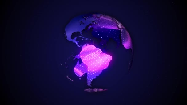 Radarscherm Dat Een Object Doorzoekt Met Digitale Lijntechnologie Achtergrond Futuristische — Stockvideo