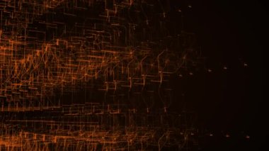 Canlandırılmış soyut teknoloji geçmişi. Gelecekçi siber uzay. Bilgi, yüksek teknoloji konsepti. Sanal alan. Döngülü hisse senedi animasyon hareketi grafik tasarımı.