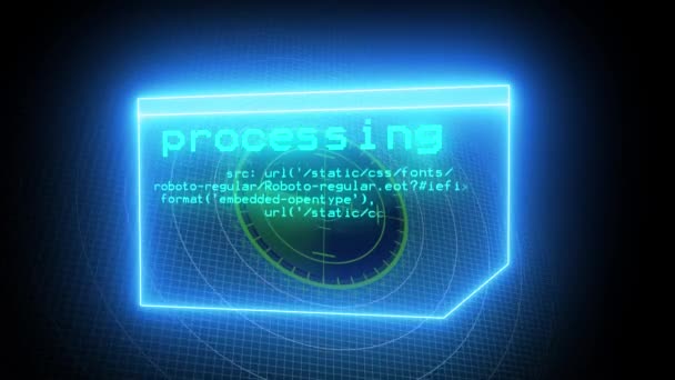 Abstract Processing Digital High Tech Hexagons Concept Background Abstract Motion — Vídeos de Stock