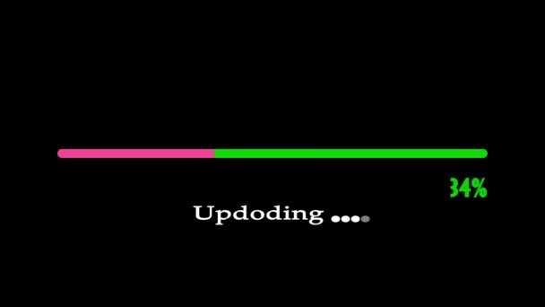 Abstrato Belo Ícone Carregamento Upload Processamento Download Brilhante Animação Colorida — Vídeo de Stock
