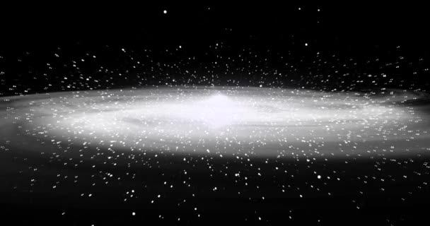 Galaxis Forog Fekete Lyuk Tér Háttér Lassan Galaxis Absztrakt Animáció — Stock videók